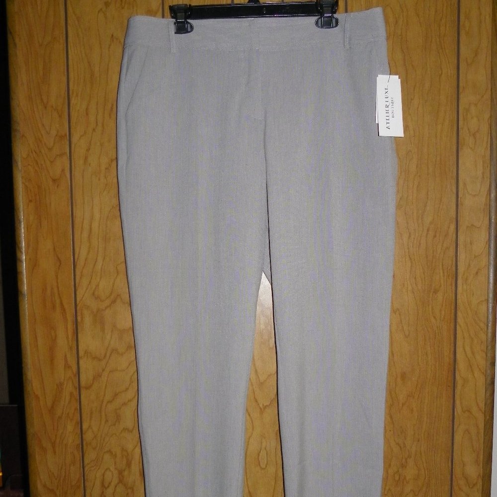 ATELIER LUXE BOUTIQUE Gray Stretch Pants NWT